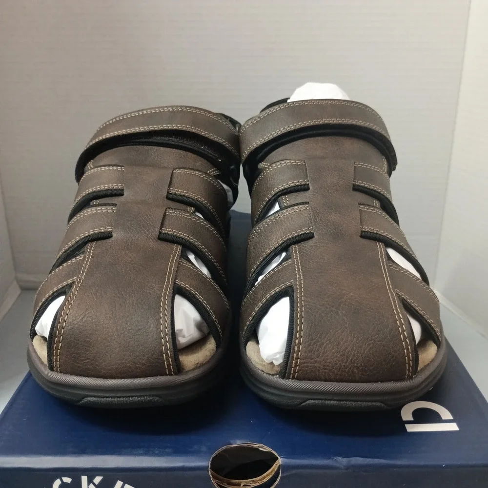 Dockers Mens Byrd Casual Comfort Sport Outdoor Fisherman Sandal Brown Size 11 M
